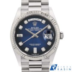ロレックス オイスターパーペチュアル 114200 ブルー 369ホワイトバー