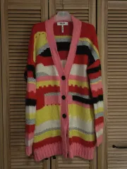 最終価格*MSGM マルチカラー ニット カーディガン XS (Sサイズ 55) 総丈 約84のサムネイル