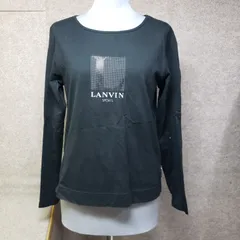 LANVIN SPORTS ランバンスポール 長袖カットソー ロゴプリント ブラック 38　u7596fのサムネイル