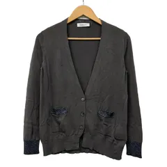 FABIANA FILIPPI(ファビアーナフィリッピ) カーディガン サイズI/E 38 レディース美品  - ブラウン×シルバー 長袖/切り返し/ラメのサムネイル