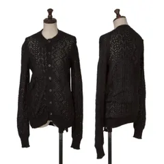 ジュンヤワタナベ コムデギャルソンJUNYA WATANABE COMME des GARCONS かぎ編みラメニットカーディガン 黒Sのサムネイル