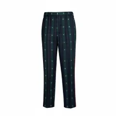 41e14 GUCCI グッチ サイドラインチェックパンツ BEE 蜂 刺繍 タータンチェック イタリア製 52サイズ グリーン系 ウール100％ メンズ 男性用u02tのサムネイル