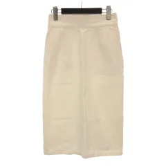ドゥニーム DENIME savio デニム スカート ミディ丈 36 ホワイト 260602Eのサムネイル