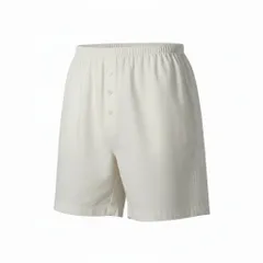 Mh1 PRADA プラダ ショートパンツ トライアングルロゴ コットンパンツ ウエスト調節可◎ イタリア製 S アイボリー コットン100％ メンズ 男性用u02tのサムネイル