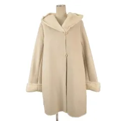 セシルマクビー CECIL McBEE フェイクムートン コート アイボリー M 260407Eのサムネイル