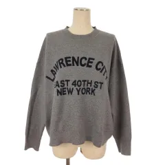 マイカ＆ディール MICA&DEAL 25SS ロゴウールジャガードニット 長袖 F グレー 0125408398のサムネイル