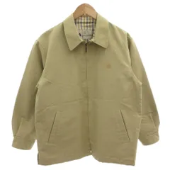 アクアスキュータム AQUASCUTUM ジップ ジャケット ブルゾン 裏地チェック ジップアップ M ベージュ /FF ■GY74のサムネイル