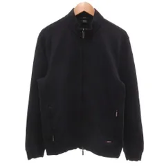 ヒューゴボス HUGO BOSS ジャケット スウェット スタンドカラー L  ドルマンスリーブ ジップアップ ポケット付き 紺 ネイビー /KB のサムネイル