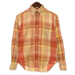 インディビジュアライズドシャツ INDIVIDUALIZED SHIRTS ボタンダウン シャツ 長袖 チェック ベージュ系 260706Eのサムネイル