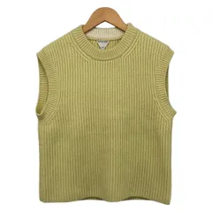 BOTTEGA VENETA(ボッテガヴェネタ) ノースリーブセーター サイズL レディース美品  - ライトイエロー クルーネックのサムネイル