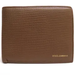 ドルガバ／DOLCE＆GABBANA 財布 ウォレット メンズ 男性 男性用 レザー 革 本革 ブラウン 茶  BP0457 A1503 PORTAFOGLI VITELLO PALMELLATO 小銭入れあり 二つ折りのサムネイル