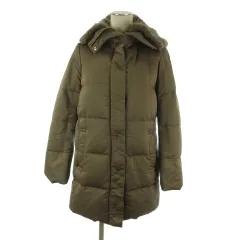 マッキントッシュ MACKINTOSH ナイロン ダウンジャケット フード ひざ丈 ジップアップ 34 カーキ系のサムネイル