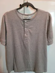 Merz b Schwanen グレー ヘンリーネック 半袖Tシャツ 6 (メルツ・ビー・シュヴァーネンのヘンリーネック半袖Tシャツ)のサムネイル