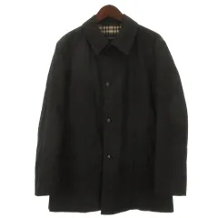 バーバリー ロンドン BURBERRY LONDON ステンカラー 中綿 ジャケット 裏ノバチェック ブラック M 260605E ORGのサムネイル