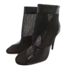 3.1 フィリップリム 3.1 phillip lim メッシュ ブーツ ショート レザー切替 36 黒 ブラック /FF ■GY62のサムネイル