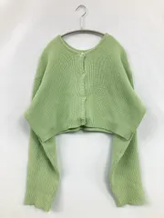 SHAGGIE シャギー カーディガン/ボレロ F ライトグリーン 無地 ショート丈 長袖 レディースのサムネイル