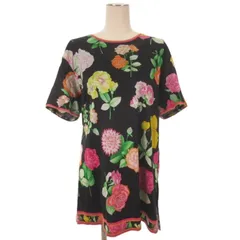 レオナール LEONARD FASHION 花柄 チュニック 半袖 ブラック Mのサムネイル