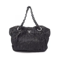 プラダ PRADA トートバッグ プラチェーン ブラック ナイロン プラチェーントート レディース Used Aのサムネイル