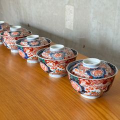 未使用 美濃焼 庫山窯 小丼5個 古伊万里絵柄 料亭 懐石料理 お正月
