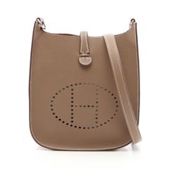 HERMES エヴリン ショルダーバッグ ナチュラル×ダークブラウン トワル 