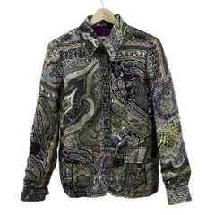 ETRO(エトロ) ブルゾン サイズ42 M レディース美品  - パープル×黒×マルチ 長袖/シルク/ペイズリー柄/春/秋のサムネイル