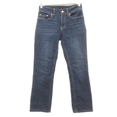 エルエルビーン L.L.BEAN BEAN FLEX ストレート デニム パンツ ストレッチ ジーンズ 9 Mサイズ インディゴ ■GY61のサムネイル