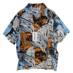 WACKO MARIA ワコマリア 21SS 21SS-WMS-HI01 HAWAIIAN SHIRT S/S エロホラーゾンビ 総柄 オープンカラー 半袖 ハワイアンシャツ アロハシャツ アイボリー M【新古品】【未使用】【中古】のサムネイル