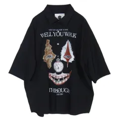 SHAREEF シャリーフ 23533702 CLOWN PT S/S SHIRTS クラウン ピエロ グラフィックプリント 半袖 シャツ ブラック系 1【中古】のサムネイル