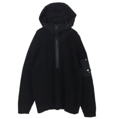 C.P.Company シーピーカンパニー 17CMKN244A110149M ナイロン ウール ニット パーカー ブラック系 M【中古】のサムネイル