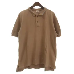 バーンズアウトフィッターズ Barns outfitters ポロシャツ 半袖 ニット L ベージュ ■GY28のサムネイル