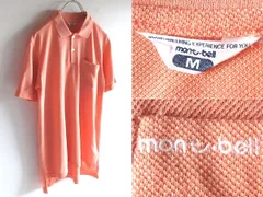 希少 80sビンテージ mont-bell モンベル 丸文字タグ 旧ロゴ ロゴ刺繍 ウイックロン 鹿の子 ポロシャツ M サーモン VINTAGEのサムネイル