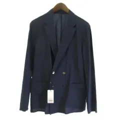 ノーリーズ Nolley's タグ付き サマー テーラードジャケット ダブル ネイビー 紺 Mのサムネイル