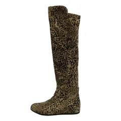 STUART WEITZMAN(スチュアートワイツマン) ロングブーツ 35 レディース - ベージュ×黒×ブラウン 豹柄のサムネイル