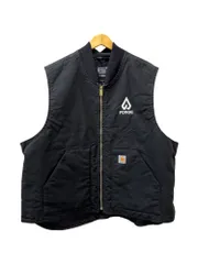 Carhartt (カーハート) RELAXED FIT 企業系 ダックベスト 刺繍 裏地キルティング 中綿 古着 FORGE 0V0001-M 3XL ブラック メンズ/036のサムネイル