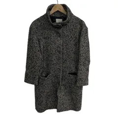 BEAUTY&YOUTH UNITEDARROWS(ビューティアンドユース ユナイテッドアローズ) コート サイズS レディース美品  - 白×黒 長袖/ニット/秋/冬のサムネイル