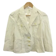 ボディドレッシングデラックス BODY DRESSING Deluxe ジャケット S 白 ホワイト ラペルカラー ダブルブレスト 七分袖 /NP ■ECA005のサムネイル
