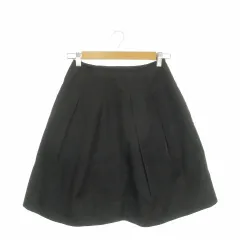 ビーシービージーマックスアズリア BCBGMAXAZRIA フレアスカート ミニ タック 0 黒 ブラック /AH23 ■ECA002のサムネイル