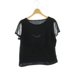 エヴェックス バイ クリツィア EVEX by KRIZIA カットソー Tシャツ 半袖 メッシュ ラインストーン 44 ブラック /MY ■OS ■ECE003のサムネイル