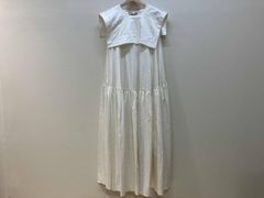 美品 cygne シーニュ セーラーカラーワンピース mau 0 ホワイト - メルカリ