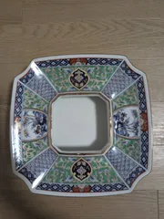 【ほぼ未使用】有田焼 九谷焼 大喜陶苑 古伊万里風 卓上灰皿 菓子鉢 昭和レトロ 骨董のサムネイル