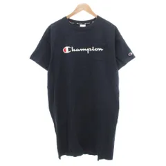 チャンピオン CHAMPION チュニック ワンピース カットソー 半袖 ロゴ F 紺 ネイビー ■GY60 /TZのサムネイル