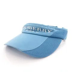 バーバリーゴルフ BURBERRY GOLF メッシュサンバイザー ゴルフ 帽子 水色 ライトブルー ロゴ 刺繍 /SXのサムネイル