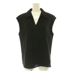 リムアーク rim.ark Comfy tops トップス シャツ ブラウス スキッパーカラー プルオーバー ノースリーブ 38 黒 ブラック /HS ■OSのサムネイル