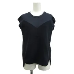 ソブ sov. ダブスタ カットソー F ネイビー 紺 半袖 フレンチスリーブ クルーネック リブ編み Tシャツ /PP ■ECA004のサムネイル