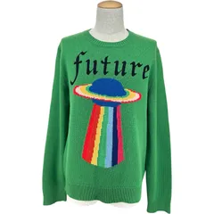 グッチ GUCCI Future UFO ニットセーター 474695 グリーン ウール メンズ セーターのサムネイル