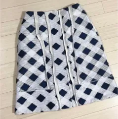 麻55 55 トム・ブラウン コレクション LINE ジャガード Aライン ミニスカートのサムネイル