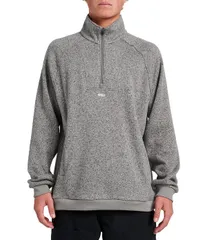 クイックシルバー メンズ アウター ニット・セーター モックネック ハーフジップ フリース Quiksilver Keller Long Sleeve Half Zip Mock Neck Fleecのサムネイル