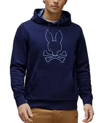 サイコバニー メンズ アウター パーカー・スウェット グラフィック Psycho Bunny Kace Bunny Graphic Hoodievening Blue ブルーのサムネイル