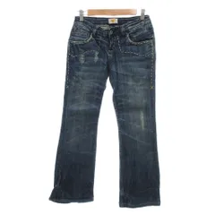 アンティックデニム ANTIK DENIM 美品 デニム ジーンズ 26 青 ブルー ステッチデザイン ダメージ加工 /NL ■GY58のサムネイル
