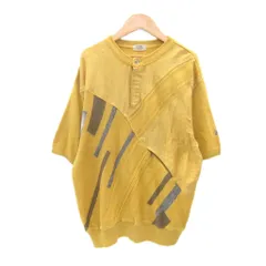 ハーディエイミス HARDY AMIES ニット カットソー 半袖 切替 麻 リネン M イエロー 黄 /SY54 ■GY59のサムネイル